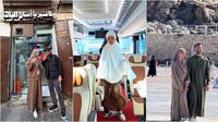 Penampilan Atiqah Hasiholan berhijab saat umrah bersama Rio Dewanto. (sumber: Instagram/riodewanto/atiqahhasiholan)