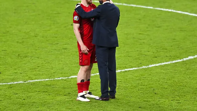 Wajah Kecewa Pemain Denmark Gagal ke Final Euro 2020