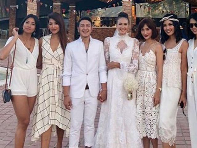 Perbedaan Gaun Pengantin Nagita Slavina Atiqah Hasiholan Dan Nadine Chandrawinata Yang Sama Sama Berlatar Pantai Fashion Fimela Com