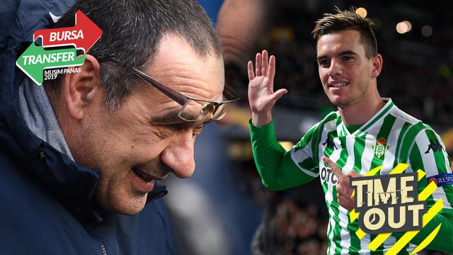 Berita video Time Out yang membahas tentang isu Maurizio Sarri ke Juventus dan Manchester United yang mengincar Giovanni Lo Celso dari Real Betis.