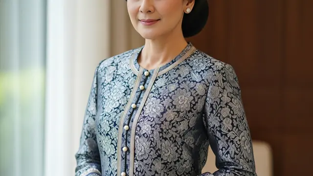 Panduan Belanja Gamis Brokat untuk Wanita 50 Tahun (Image by Gemini AI)