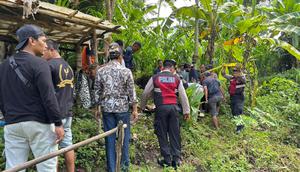 Lokasi penemuan jenazah pemuda di Badung