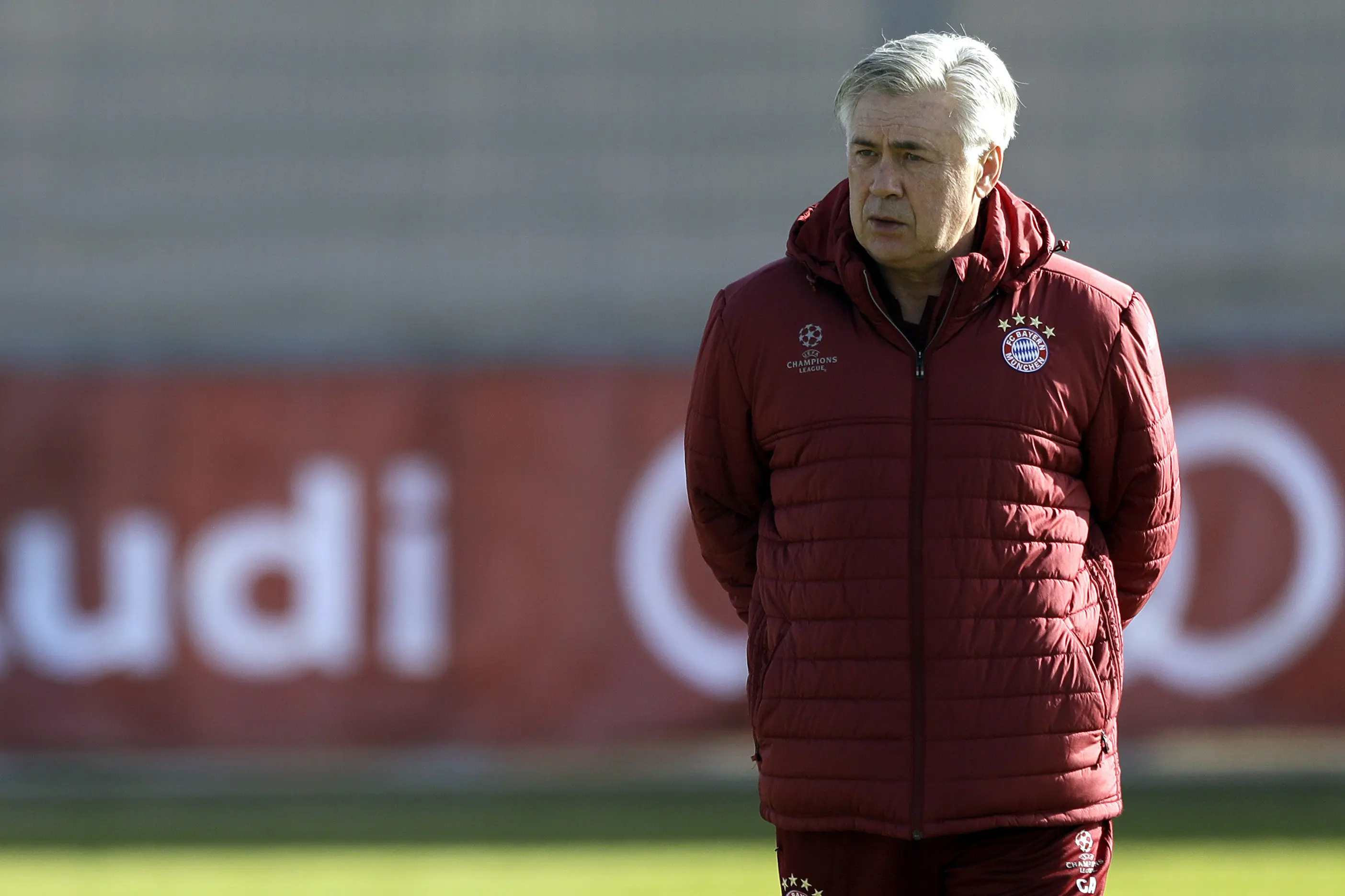 Pelatih Bayern Muenchen Carlo Ancelotti (AP Photo/Matthias Schrader)