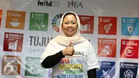 Duta Masyarakat untuk SDGs Koordinator Nasional Gusdurian Alissa Wahid hadir dalam acara launching Duta Masyarakat untuk SDGs di Jakarta, Rabu (24/2). INFID memperkenalkan lima Duta Masyarakat untuk SDGs. (Liputan6.com/Immanuel Antonius)