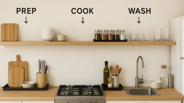 Tips Menata Dapur Kecil Minimalis dengan Rak Terbuka/Ilustrasi AI