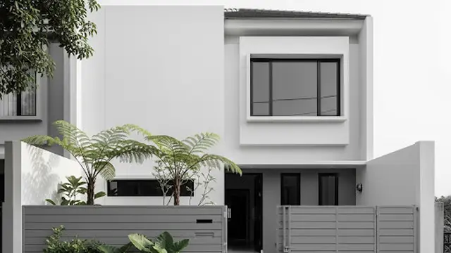 Rumah Minimalis Sederhana dengan Tampilan Monokrom
