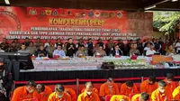 Bareskrim Polri membongkar sindikat narkoba internasional kelas kakap jaringan Fredy Pratama. (Liputan6.com/ Nanda Perdana Putra)