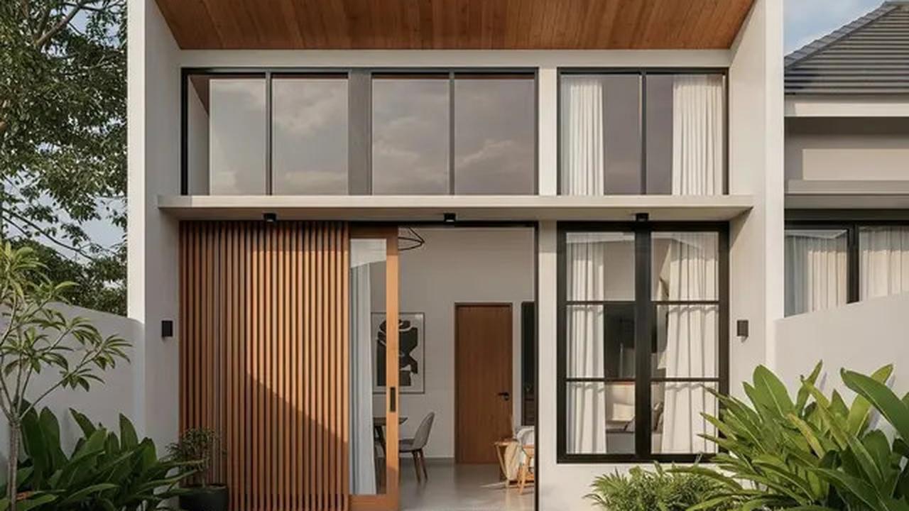 8 Inspirasi Rumah Kecil Bergaya Modern dengan Atap Datar dan Fasad Simpel Kekinian