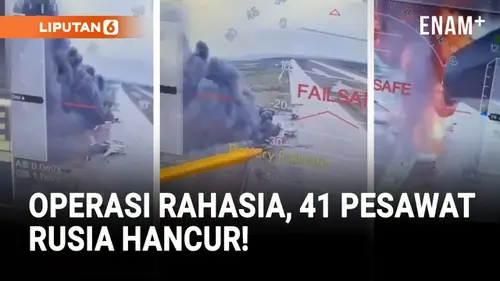 VIDEO: Ukraina Serang Pangkalan Udara Rusia, 41 Pesawat Hancur