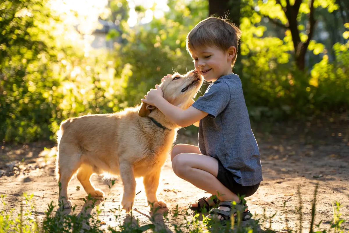 Kid and Dog