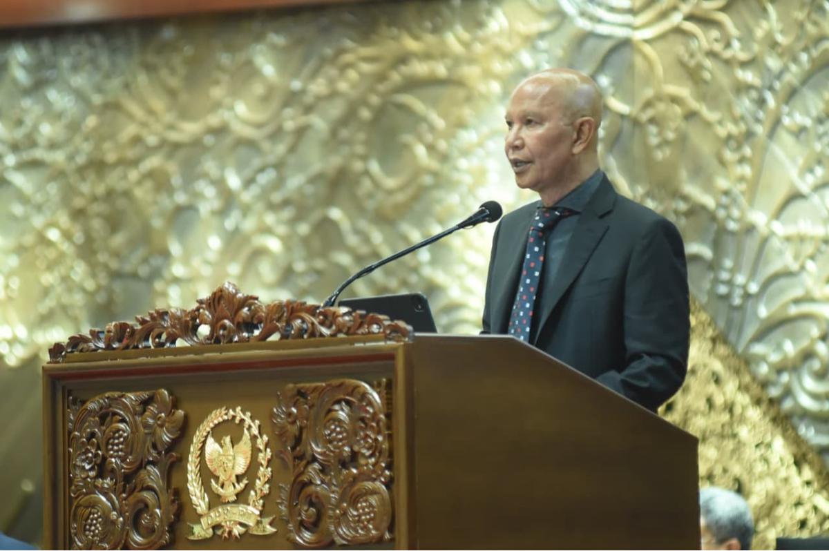 Ketua Banggar DPR RI Said Abdullah menyampaikan laporan kerja terkait RAPBN 2026 dalam rapat Paripurna