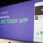 CEO Line Corporation Idezawa Takeshi memperkenalkan aplikasi terpisah Line Today di Line Conference 2018. Liputan6.com/Benedikta Desideria