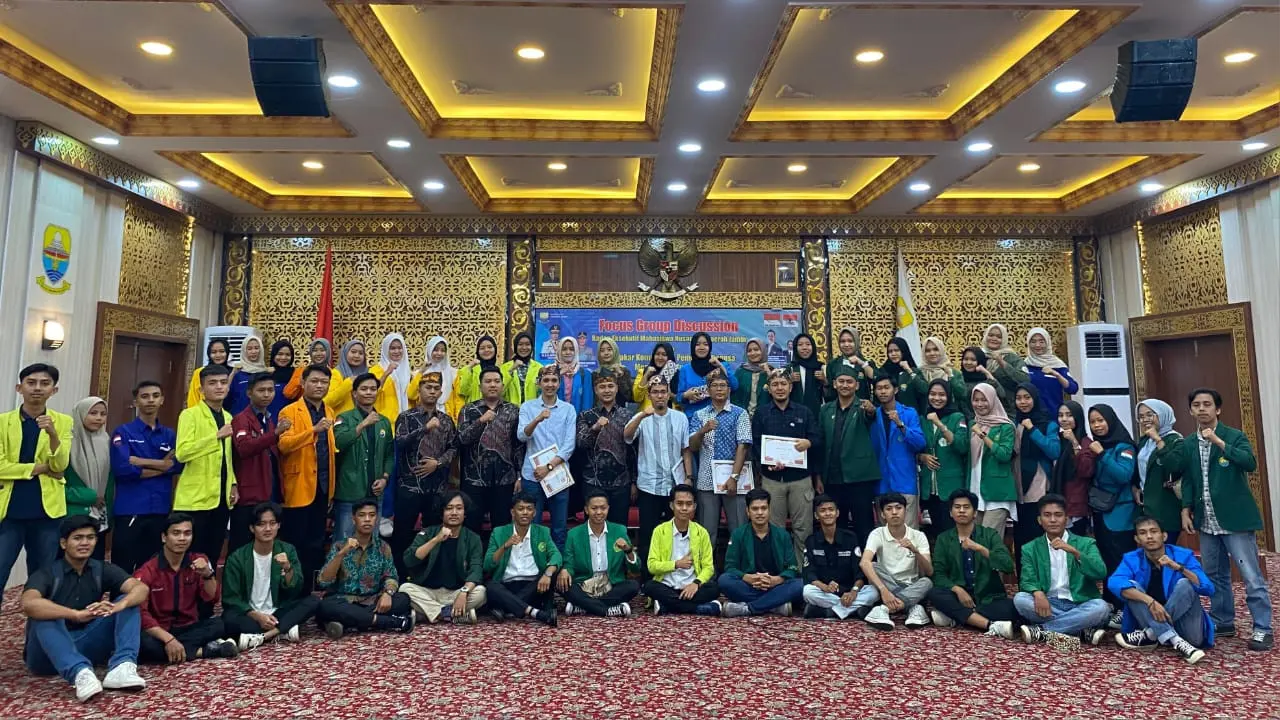 Badan Eksekutif Mahasiswa (BEM) Nusantara Jambi mengadakan silaturahmi daerah dan focus group discussion, tema dipilih dalam kegiatan kali ini adalah "Menakar Kompetensi Pemimpin Bangsa Menuju Pemilu 2024” (Istimewa)