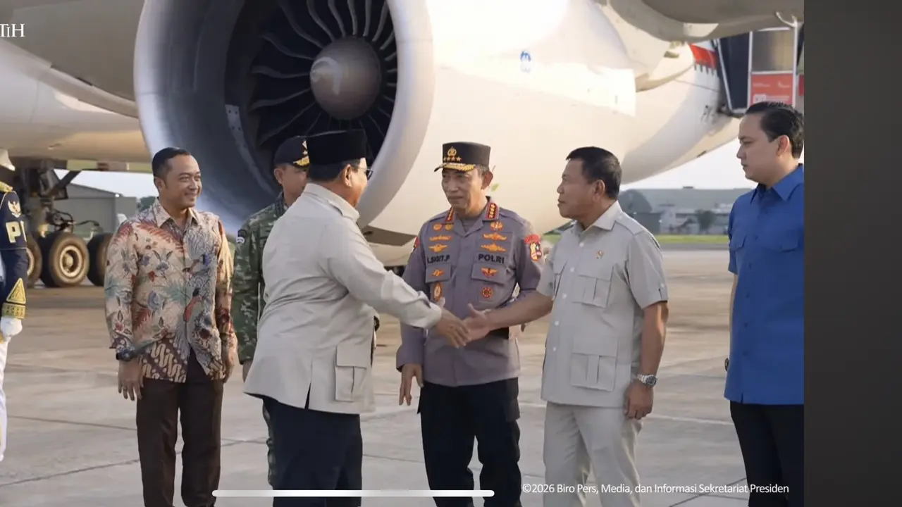 Presiden RI Prabowo Subianto tiba kembali di Tanah Air usai kunjungan luar negeri ke Inggris, Swis hingga Prancis