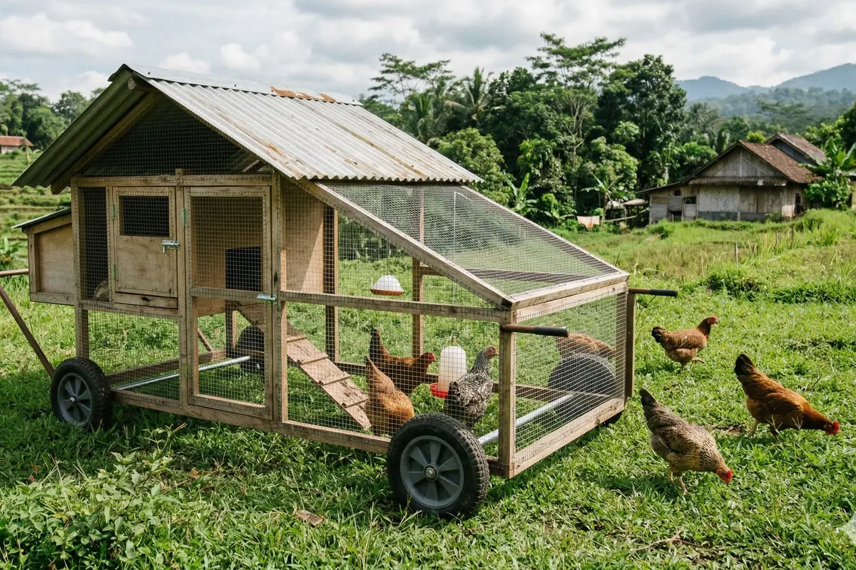 Inspirasi Kandang Ayam dengan Konsep Eco-Friendly (Foto: Gemini AI)