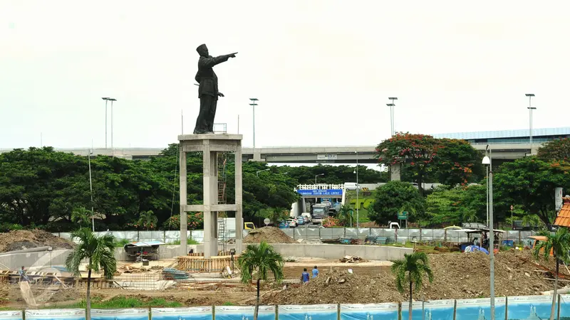 20160127-Terkait Pambangunan Bandara, Patung Soekarno-Hatta Dipindahkan