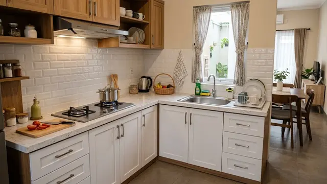 Meja Dapur Berbentuk L
