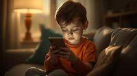 Kelelahan mata pada anak-anak akibat penggunaan perangkat elektronik bisa dihindari. Terapkan 20-20-20, perhatikan pencahayaan, dan berikan makanan bergizi untuk menjaga kesehatan mata. (Ilustrasi by AI)