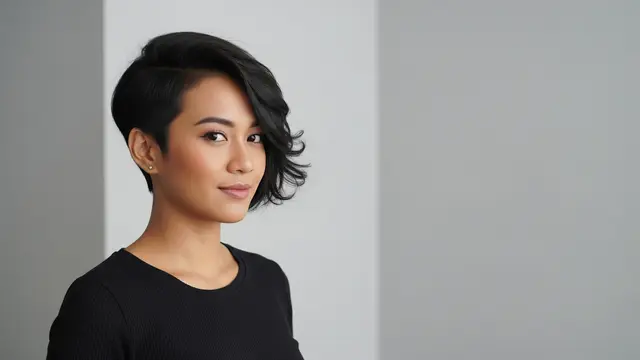 Model Rambut Pendek Wanita Cina Short Hair Asimetris