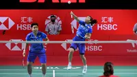 Greysia Polii/Apriyani Rahayu gagal lolos ke final BWF World Tour Finals 2021 setelah kalah dari Nami Matsuyama/Chiharu Shida pada laga semifinal di Bali International Convention Centre & Westin Resort, Nusa Dua, Sabtu (4/12/2021) pagi WIB. (dok. PBSI)