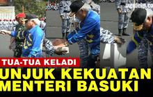 VIDEO: Unjuk Kekuatan Menteri Basuki, Hancurkan Batu Pakai Tangan Kosong
