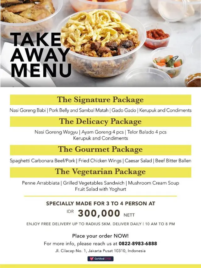 Menikmati Makanan Khas Hotel Bintang 5 di Rumah Saja dari The Hermitage