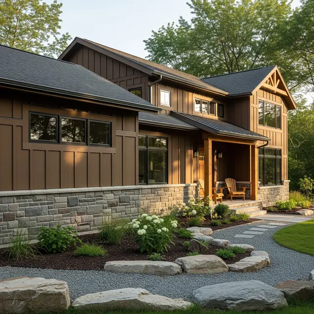 Model Rumah Perkotaan dengan Cat Earth Tone Kekinian