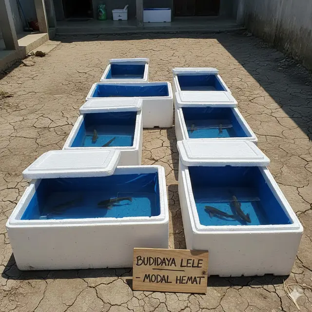 Budidaya dalam Bak Styrofoam Bekas (foto: AI)