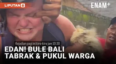 Waduh! Bule di Bali Tabrak Pemotor dan Hantam Warga