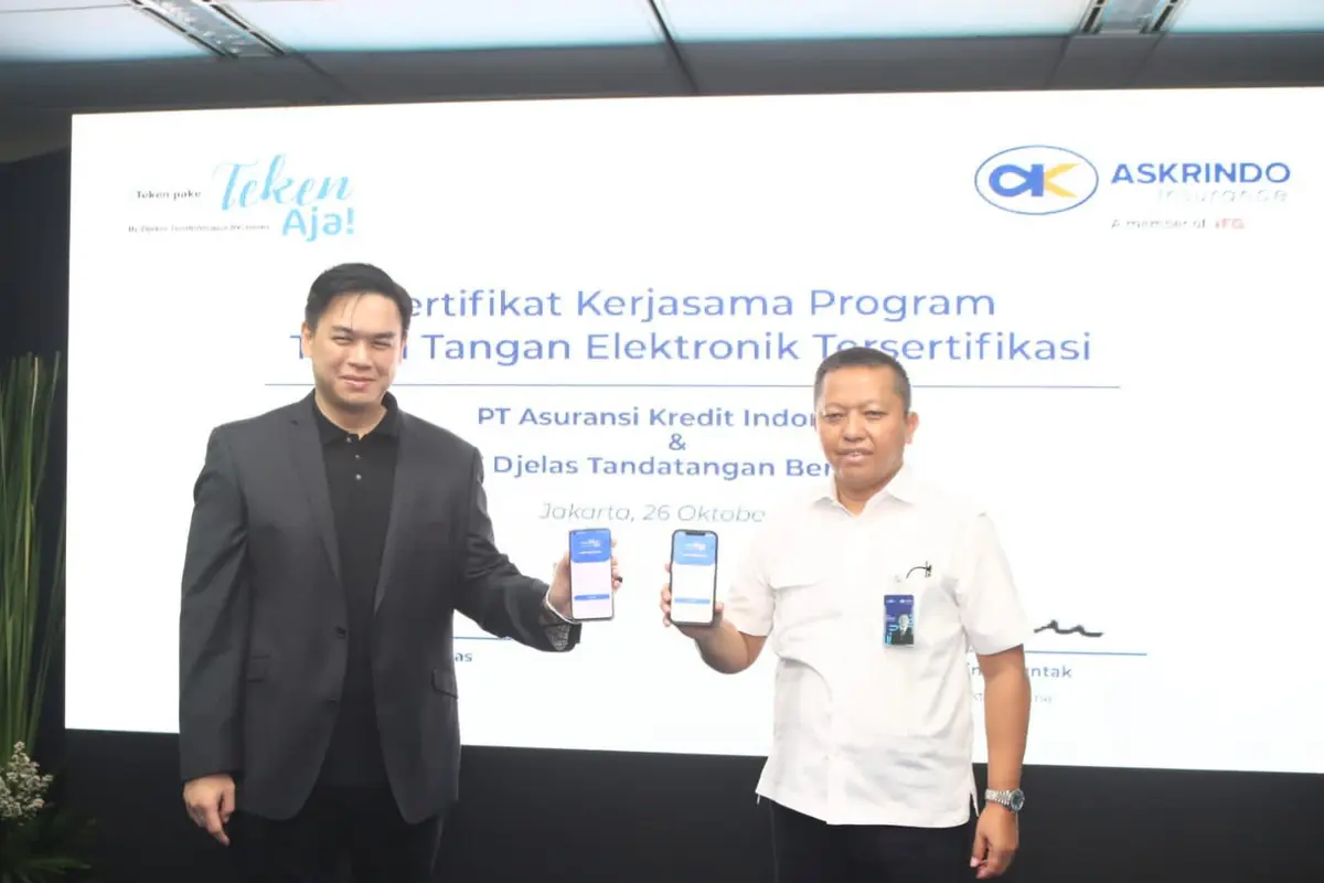 Askrindo kerjasama dengan PT Djelas Tandatangan Bersama (TekenAja!) demi tingkatkan pelayanan kepada nasabah