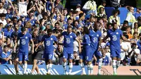 Hasil positif Manchester City juga berhasil diraih oleh Chelsea saat menghadapi Leicester City pada pekan keempat Liga Inggris, Minggu (27/08/2022) malam WIB. (AP/David Cliff)