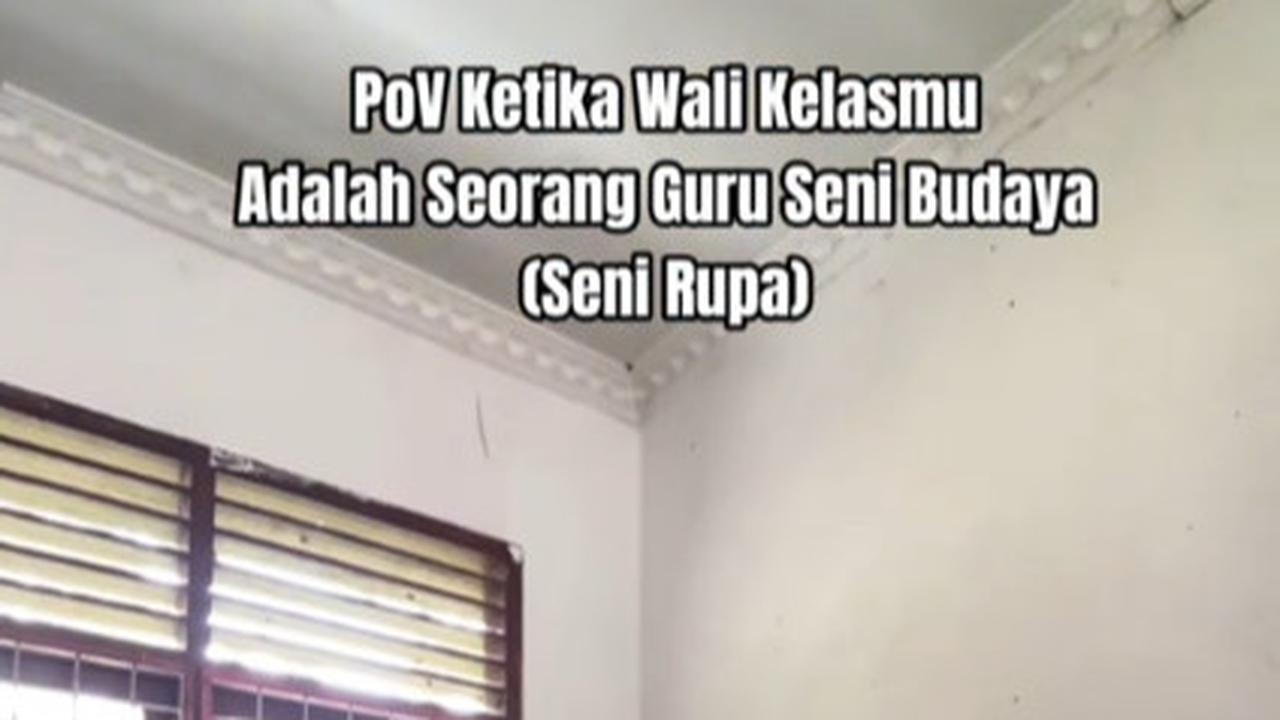 Keren Banget, Aksi Guru Kesenian yang Berhasil Hias Ruang Kelas Ini Banjir Pujian Warganet