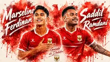 Cover Timnas Indonesia - Marselino Ferdinan dan Saddil Ramdani. (Bola.com/Gregah Nurikhsani/AI-Generated Image)