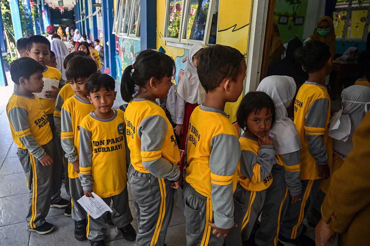 FOTO: Antusias Murid SDN Pakis Satu saat Pelaksanaan BIAS