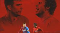 Ilustrasi - Gerard Pique Barcelona dan MU (Bola.com/Adreanus Titus)