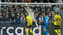 Borussia Dortmund sukses menaklukkan Club Brugge tiga gol tanpa balas dalam laga Liga Champions 2024/2025 di Stadion Jan Breydel, Kamis (19/9/2024) dini hari WIB. (AP Photo/Omar Havana)