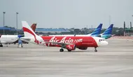 Pesawat AirAsia. (Liputan6.com/Faizal Fanani)