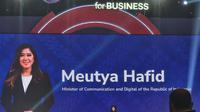 Menteri Komunikasi dan Digital RI, Meutya Hafid di forum BRAVO 500. (Liputan6.com/&nbsp;Anka Fergy Agustian)&nbsp;
