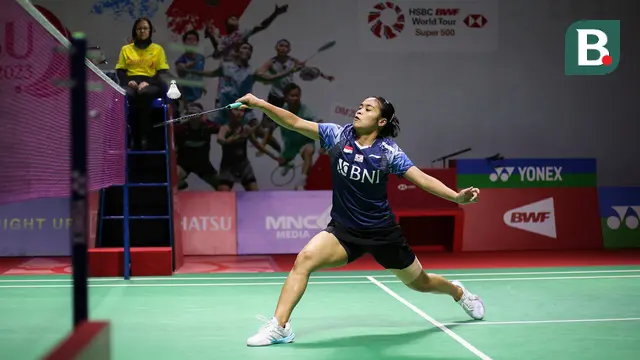 Foto: Tunggal Putri Masih 100 Persen, Gregoria dan Putri KW Melaju ke 16 Besar Indonesia Masters 2023
