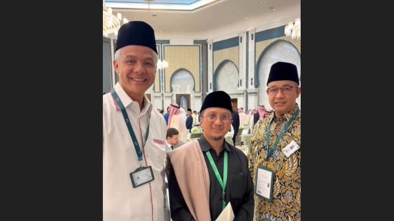 Ganjar dan Anies foto bersama Ustaz Yusuf Mansur. (Foto: IG yusufmansurnew)