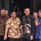 Capres Prabowo Subianto menemui Ketua Umum Partai Demokrat Susilo Bambang Yudhoyono (SBY). (Liputan6.com/ Lizsa Egeham)