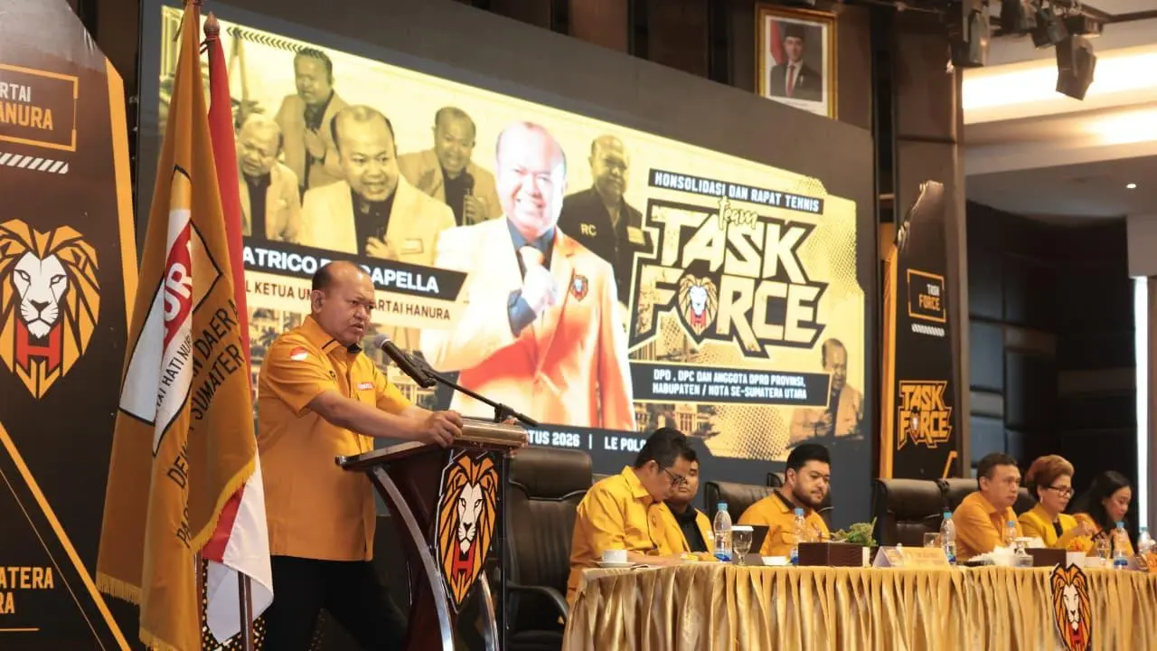 Ketua Tim Satuan Tugas (Satgas) Task Force DPP Partai Hanura, Patrice Rio Capella menargetkan konsolidasi struktur organisasi di seluruh Indonesia rampung pada September 2026 (Istimewa)