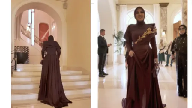 Potret Syahrini saat Gala Dinner di Cannes/Instagram @princessyahrini