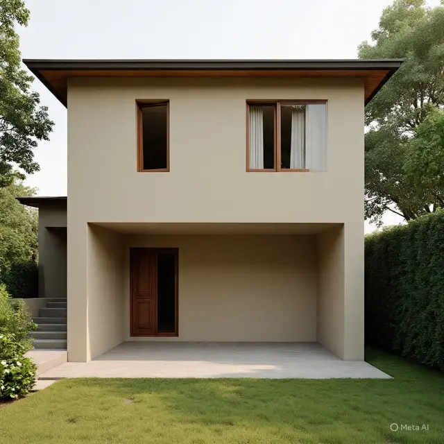 Rumah 8x10 dengan Teras Sederhana