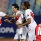 Timnas Peru berhasil melaju ke semifinal Copa America 2021 setelah mengalahkan Paraguay lewat drama adu penalti. (AP/Eraldo Peres)