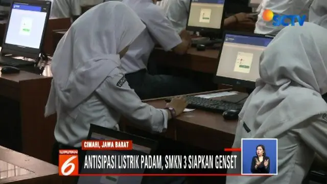 Antisipasi Mati Listrik di Hari Pertama UNBK, SMK di Cimahi Siapkan Genset