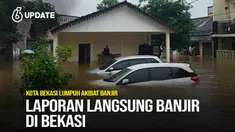 Curah hujan yang tinggi sejak Senin (3/3/2025) malam menyebabkan banjir di sejumlah wilayah di Kota Bekasi. Wali Kota Bekasi, Tri Adhianto menuturkan ada sekitar delapan kecamatan yang terdampak banjir.
