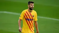 2. Gerard Pique - Performa apik Pique menjadikannya sebagai salah satu tembok pertahanan paling penting di Barcelona. Meski telah memasuki usia 33 tahun, Pique mampu membuktikan betapa penting dirinya bagi pertahan Barcelona. (AFP/ Pau Barrena)