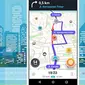 Aplikasi Penunjuk Jalan Waze (Liputan6.com/Triyasni) 