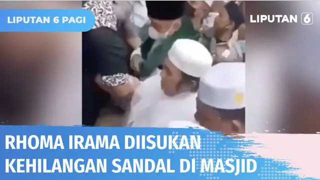 Beredar di sosmed, video Rhoma Irama kehilangan sandal di Masjid Sabilal Muhtadin Banjarmasin. Belakangan diketahui narasi video tersebut ternyata bohong atau hoaks.